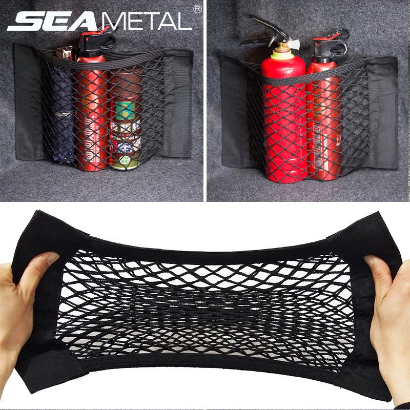 Universal car trunk mesh organiser